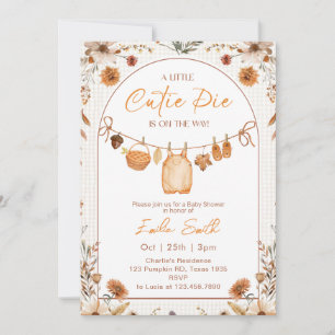 Ein kleiner Cutie Pie Boho Herbst Baby Shower Einladung