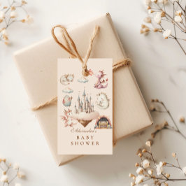 Ein kleiner Drache ist auf dem Weg Babydusche Geschenkanhänger