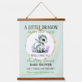 Ein kleiner Drache ist unterwegs Wandteppich Mit Holzrahmen