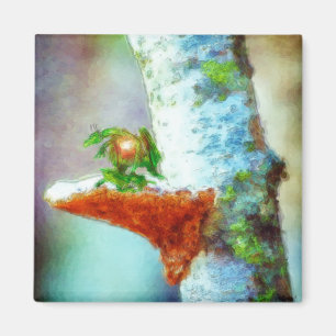 Ein kleiner Drache schläft Magnet