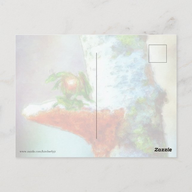 Ein kleiner Drache schläft Postkarte (Rückseite)