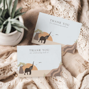 Ein kleiner Erdnuss   Boho Jungle Safari Dankeskarte