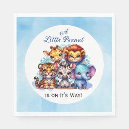 Ein kleiner Erdnuss ist auf dem Weg | Babydusche Serviette