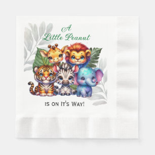 Ein kleiner Erdnuss ist auf dem Weg   Babydusche Serviette