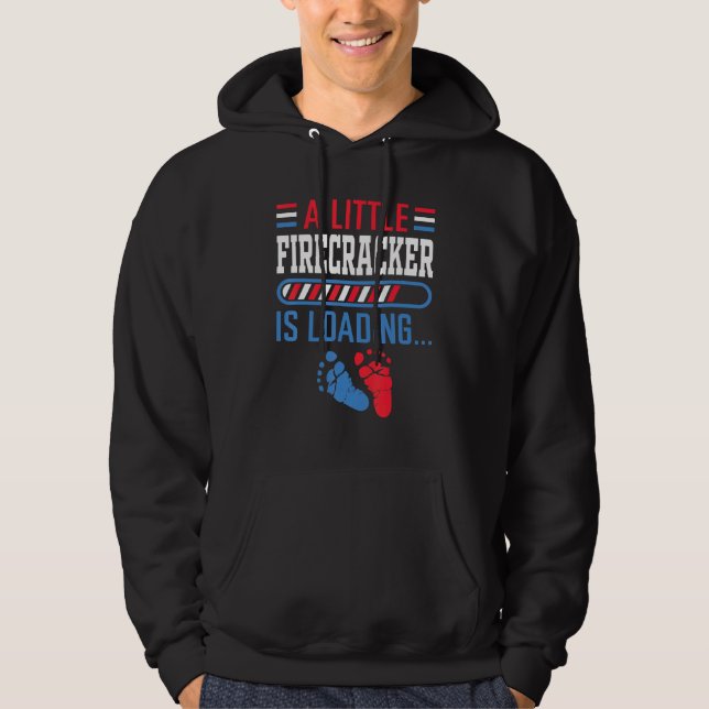 Ein kleiner Firecracker wird am 4. Juli Pregna bel Hoodie (Vorderseite)