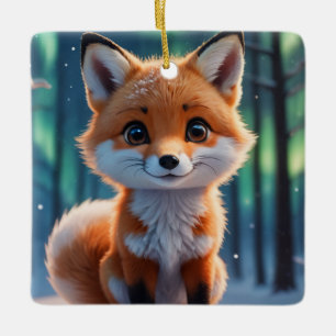 Ein kleiner Foxy Keramikornament