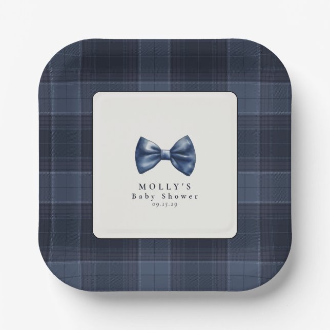 Ein kleiner Gentleman ist auf seinem Weg Babydusch Pappteller (Vorderseite)