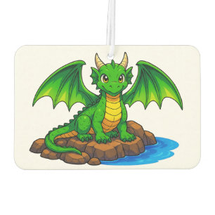 Ein kleiner grüner Drache Autolufterfrischer