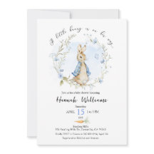 Ein kleiner Hase ist auf dem Weg Babydusche einlad