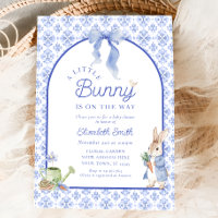 Ein kleiner Hase ist auf dem Weg zur Babydusche