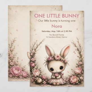 Ein kleiner Hase zum ersten Geburtstag - Storybook Einladung