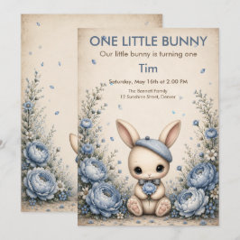 Ein kleiner Hase zum ersten Geburtstag - Storybook Einladung