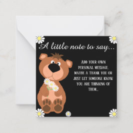 Ein kleiner Hinweis, um zu sagen, denken Sie an Si Mitteilungskarte