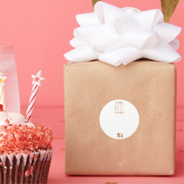 Ein kleiner Hinweis zum Babyaufkleber für Geschenk Runder Aufkleber (Party)
