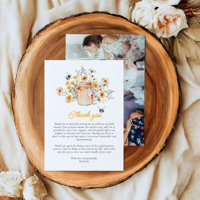 Ein kleiner Honig auf dem Weg zur Wasserfarbendusc Dankeskarte (Von Creator hochgeladen)