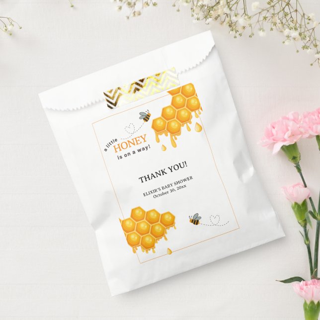 Ein kleiner Honig ist auf dem Weg Honeycomb Babydu Geschenktütchen (Versiegelt)