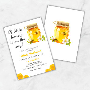 Ein kleiner Honig ist auf der Way Bee Baby Dusche Einladung