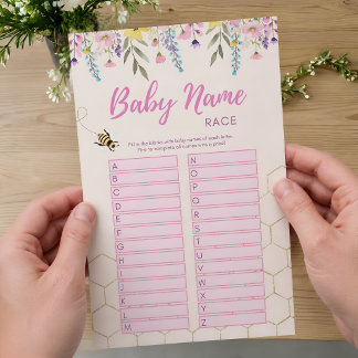 Ein Kleiner Honig Rosa Biene Baby Name Rennen Dusc Flyer