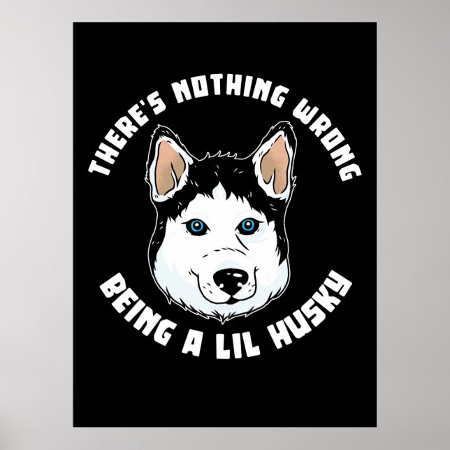 Ein kleiner Husky-Hund sein Poster (Vorne)