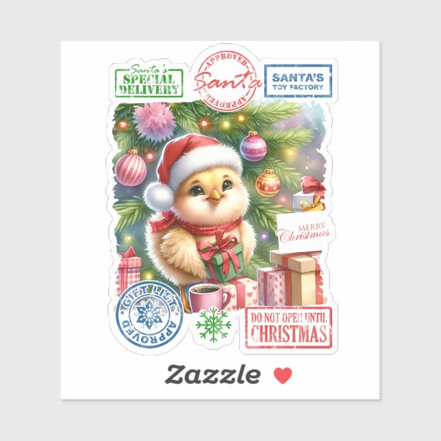 Ein kleiner Kick ist bereit für Weihnachten Aufkleber (Blatt)