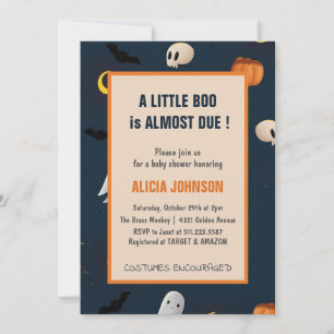 Ein kleiner Knirps wird bald zu Halloween erwartet Einladung