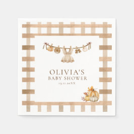 Ein kleiner Kürbis auf ihrem Weg, Fall Boho Baby D Serviette