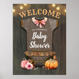 Ein kleiner Kürbis Babyparty Baby Mädchen Bann Poster