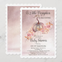 Ein kleiner Kürbis blüht die rosa Babydusche