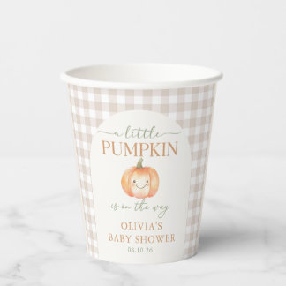 Ein kleiner Kürbis Herbst-Baby-Party-Papierbecher Pappbecher