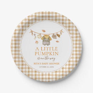 Ein Kleiner Kürbis Herbst Baby Shower Pappteller