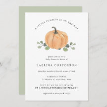 Ein kleiner Kürbis ist auf dem Weg Fall Wasserfarb