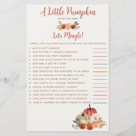 Ein kleiner Kürbis ist auf dem Weg, Let's Mingle G