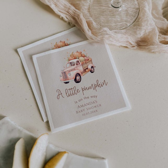 Ein kleiner Kürbis ist auf dem Weg Punk Truck Serviette (Von Creator hochgeladen)