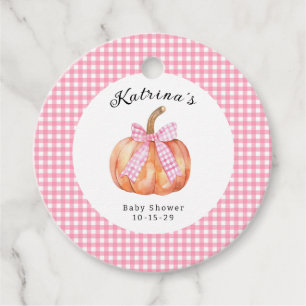Ein kleiner Kürbis ist auf dem Weg zur Baby-Dusche Geschenkanhänger