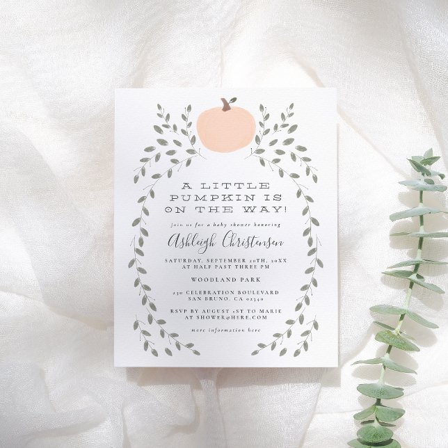 Ein kleiner Kürbis ist auf dem Weg zur Babydusche (Von Creator hochgeladen)