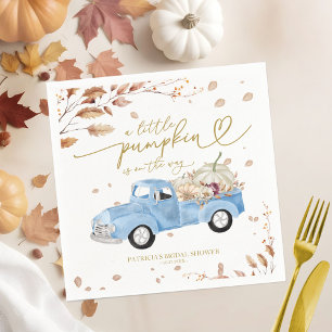 Ein kleiner Kürbis ist auf dem Weg zur Kinderdusch Serviette