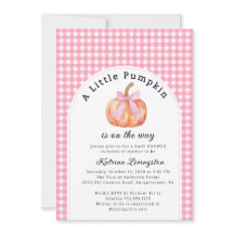 Ein kleiner Kürbis ist fast hier Babydusche