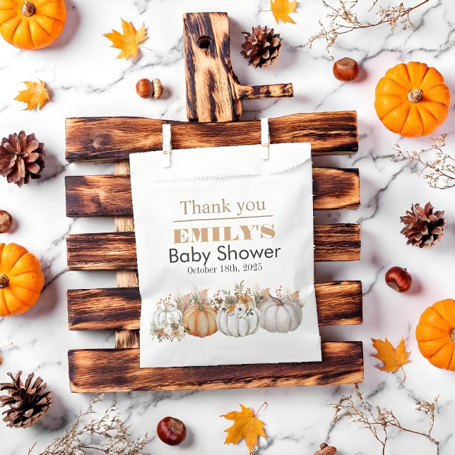 Ein kleiner Kürbis ist unterwegs - Baby Dusche Geschenktütchen (Von Creator hochgeladen)