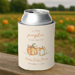 Ein kleiner Kürbis ist unterwegs! Fall Baby Dusche Dosenkühler