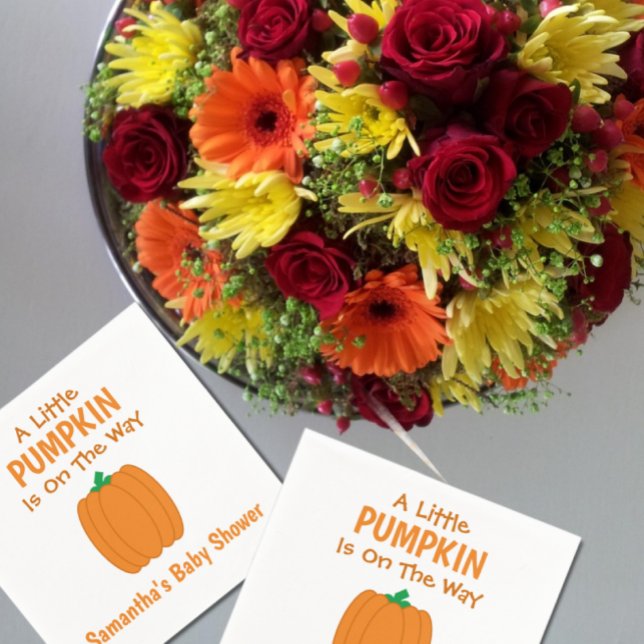 Ein kleiner Kürbis ist unterwegs Serviette (Von Creator hochgeladen)