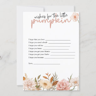 Ein kleiner Kürbis ist unterwegs   Wünsche für Bab Einladung