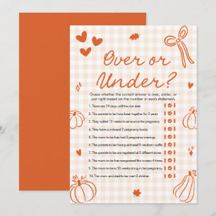 Ein kleiner Kürbis über oder unter Baby Shower Spi Einladung