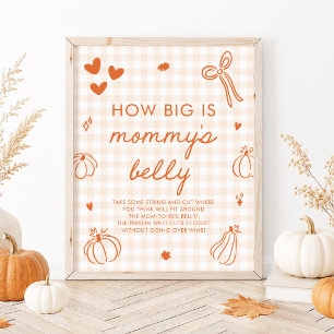 Ein kleiner Kürbis Wie groß ist Mommys Bauch Spiel Poster