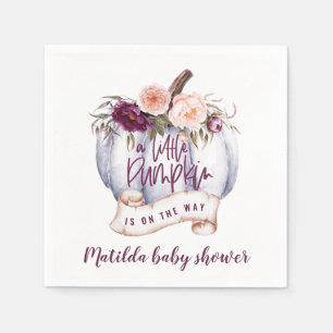 Ein kleiner Kürbisfall Baby Dusche Party Serviette