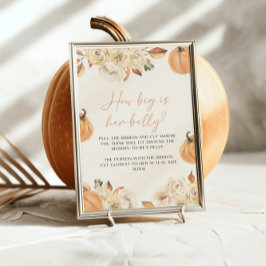 Ein kleiner Kürbisfall wie groß ist ihr Bauchspiel Sockelschild