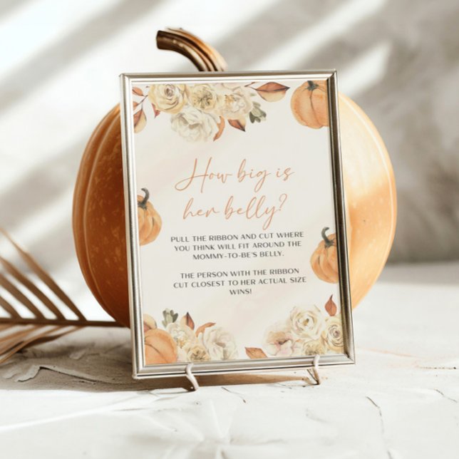 Ein kleiner Kürbisfall wie groß ist ihr Bauchspiel Sockelschild (Von Creator hochgeladen)