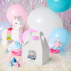 Ein kleiner Kürbislaster Blaues Aquarell-Baby-Tref Geschenkschachtel