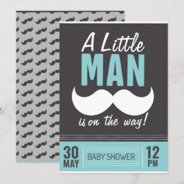 Ein kleiner Mann ist auf der Weise Einladung