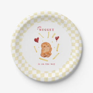 Ein Kleiner Nugget auf dem Weg Baby Shower Pappteller
