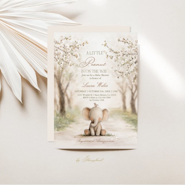 Ein kleiner Peanut Baby Duschvorhang Einladung (Von Creator hochgeladen)